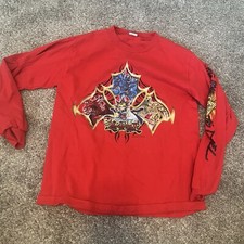 Yu-Gi-Oh Shirt Youth Medium Red Vintage 90's Anime It's Time To Duel Card Game
