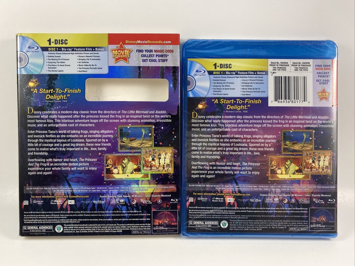 princess and the frog disney (blu-ray) with slip cover | eBay