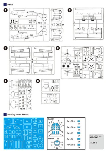 PBY-3 Catalina' - PLASTIC MODEL KIT , Wolfpack WP17213 , SCALE 1/72 - Picture 7 of 10