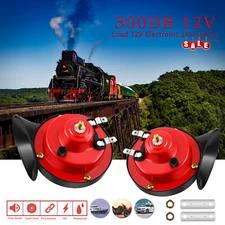 12V Super Loud Train Horn Waterproof for Motorcycle Car Truck SUV Boat(2 PACK)