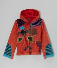 New Rising International Girls Kids Patchwork Zip-Up Hoodie Jacket SZ 4