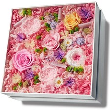 Valentine's Day Gift Preserved Rose Bouquet in Box Real Forever Flower Pink