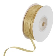 Satin Ribbon, 1/8 Inch x 100 Yards Gold Double Face Satin Ribbon