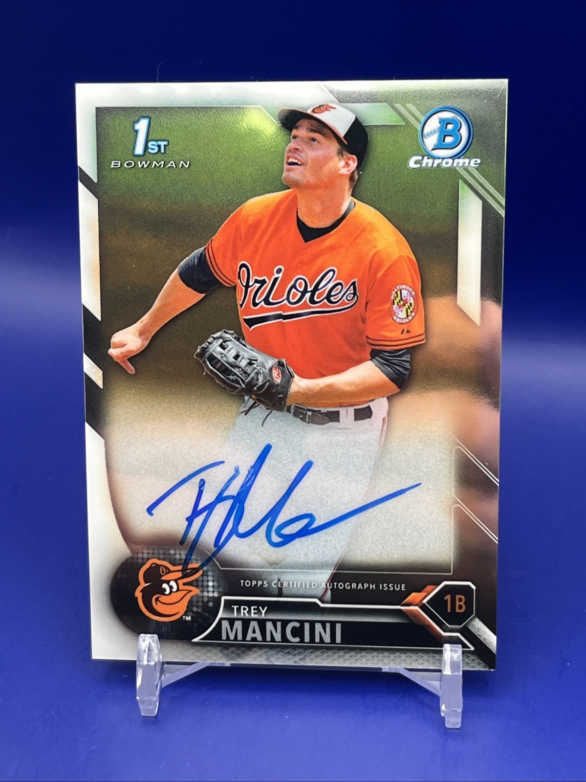 2016 Bowman - Chrome Prospect Autographs Trey Mancini #CPA-TM (AU, RC)
