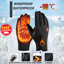 Winter Warm Gloves Thermal Fleece Lined Touchscreen Gloves for Men Women Outdoor