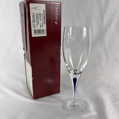 Intermezzo Orrefors Blue Drop 8 5/8'' Wine Claret Glass  - Sweden