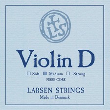 Larsen Violin D String 44 Size Aluminum Wound, Medium Gauge, Ball End