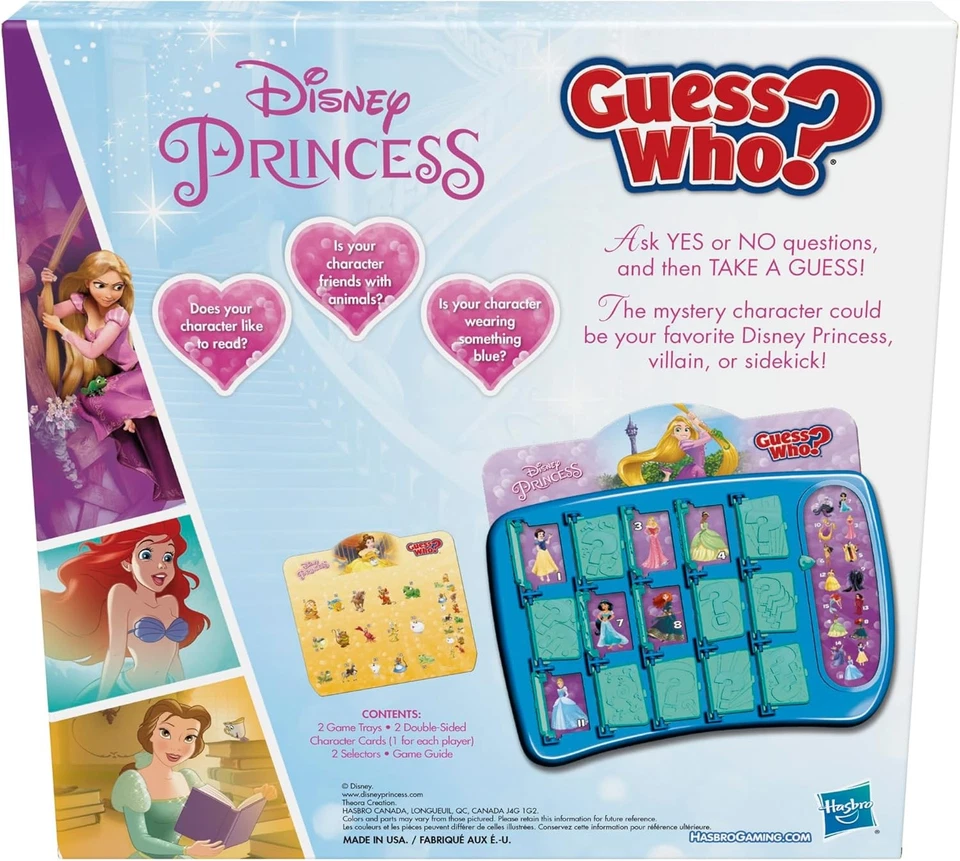 Hasbro Gaming ¿Adivina quién? Disney Princess Edition Juego de Mesa Niños, Divertido Juego para F Foto 3 de 4