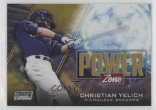 2020 Stadium Club Chrome Power Zone Gold Refractor 47/50 Christian Yelich 2r8