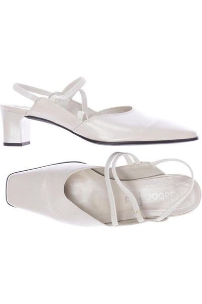 Women Gabor Heels White Leather 39 #7UHH