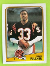 David Fulcher 1988 Topps Rookie Football Card #349 - Cincinnati Bengals Safety. rookie card picture