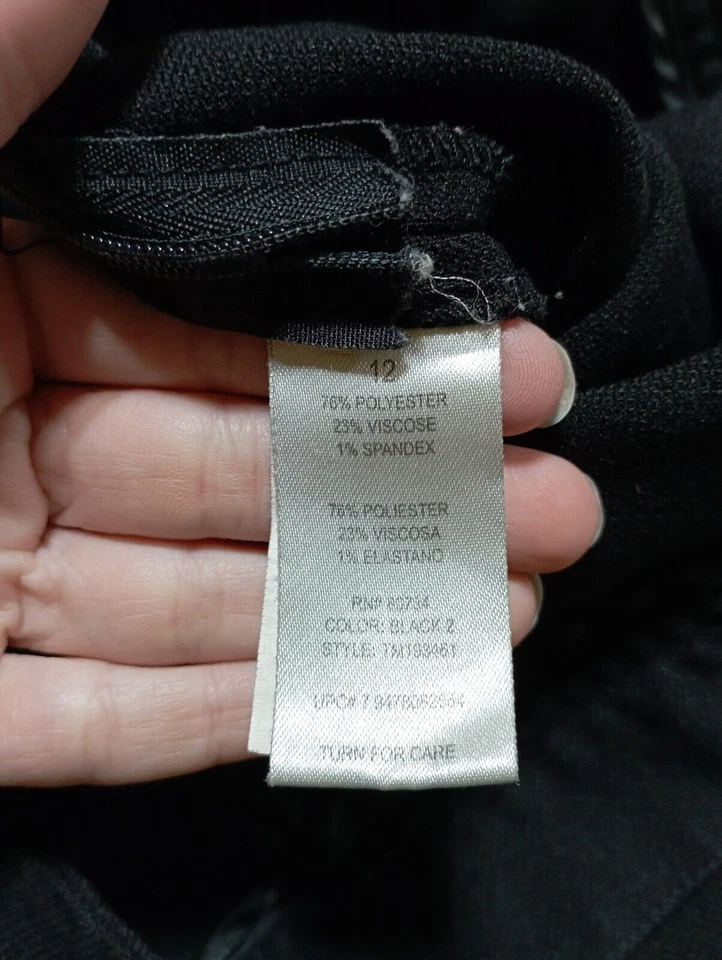 Falda To The Max Negra Oficina Trabajo Sirena Dobladillo Cremallera Lateral Mujer Foto 4 de 4