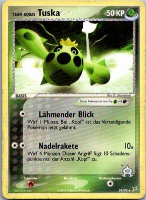 Pokémon Tuska 24/95 EX Team Magma vs Team Aqua 2005 Deutsch