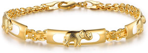 Authentic 18K Gold Plated Elephant Bracelets Elephant Gifts for Women Elephant Jewelry