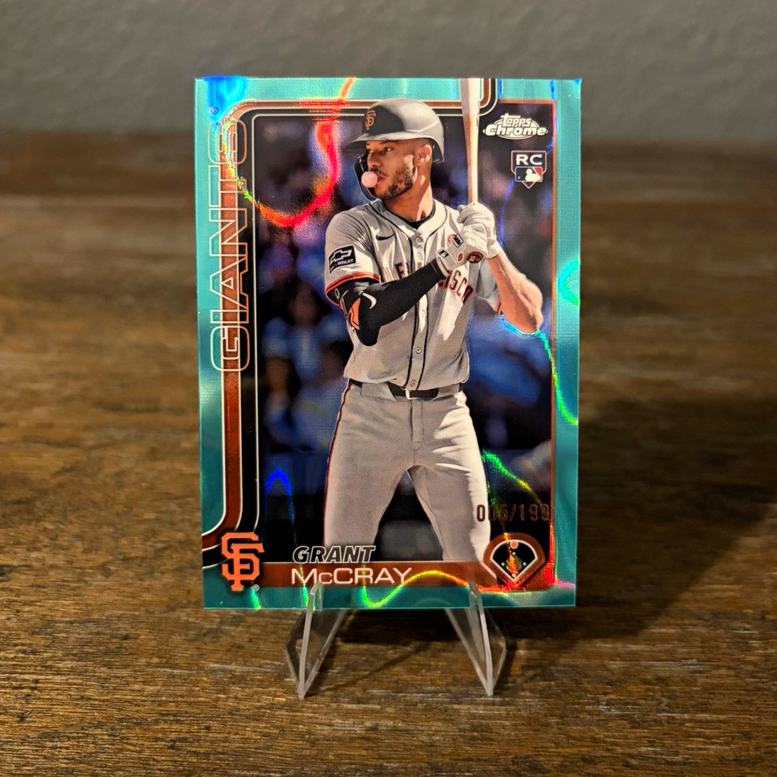 Topps 2025 Chrome - Grant McCray RC #116 Aqua Raywave /199