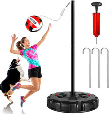 Portable Tetherball Set with Tetherball Ball, Rope and Pole, Tether Ball and Rop
