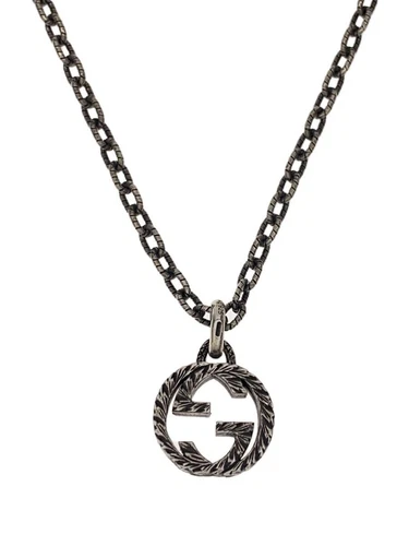 GUCCI collana ad incastro G pendente SV925 con top da uomo 455307