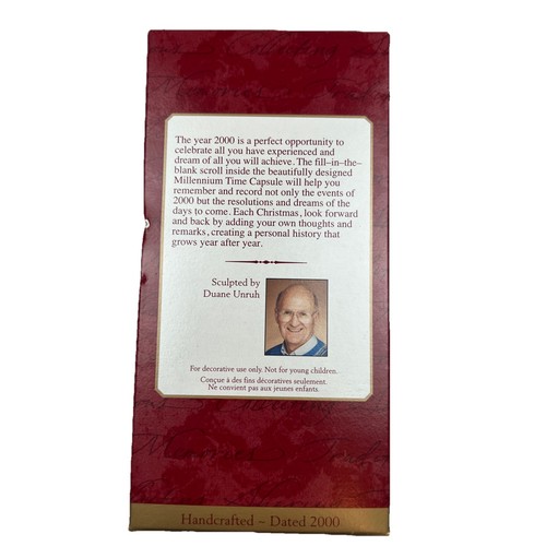 Vintage MILLENNIUM TIME CAPSULE Hallmark Keepsake Ornament with Box - Picture 4 of 16