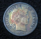 1911 Barber Dime * Full Liberty * Interesting Tone Color * 5814