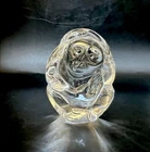 Steuben Glass Monkey Chimp Figurine Mint! 3” Signed SHS 137/400