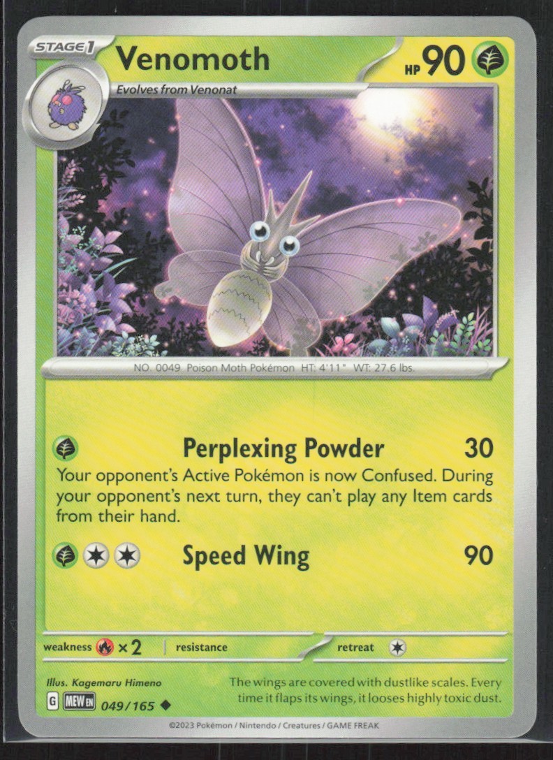 2023 Scarlet & Violet Series - Scarlet & Violet - 151 Venomoth Uncommon #49
