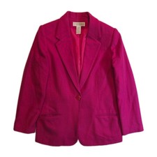 Vintage Magenta Sag Harbor 100 Wool Blazer - Size 10