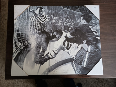 Gordie Howe - Detroit Red Wings - limited edition picture on fabric - 1956