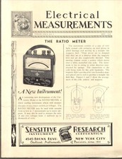 Sensitive Research Electrical Measurements: Ratio Meter