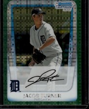 2011 Bowman Chrome Prospects Green X-Fractors #BCP185 Jacob Turner Detroit