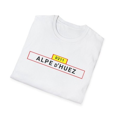 Alpe d'Huez Tour de France Road Sign Cycling T-Shirt, Jersey Tee