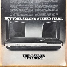 1976 Sony EX-2k Stereo System Vintage Hi-Fi Print Ad Turntable Speaker