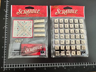 Jolees Boutique Scrabble Brettspiel & Holzplättchen Sticker Set - aus USA / RAR