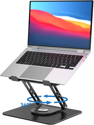 Laptop Stand for Desk Adjustable Computer Stand with 360 Rotating Base Ergonomic