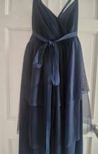 Asos Maternity Navy Slip Midi Formal Dress, Size UK 18