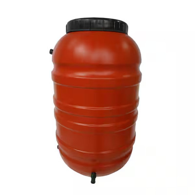 55 Gal Rain Barrel Outdoor Water Storage Container Bin Drum Heavy-Duty Screening