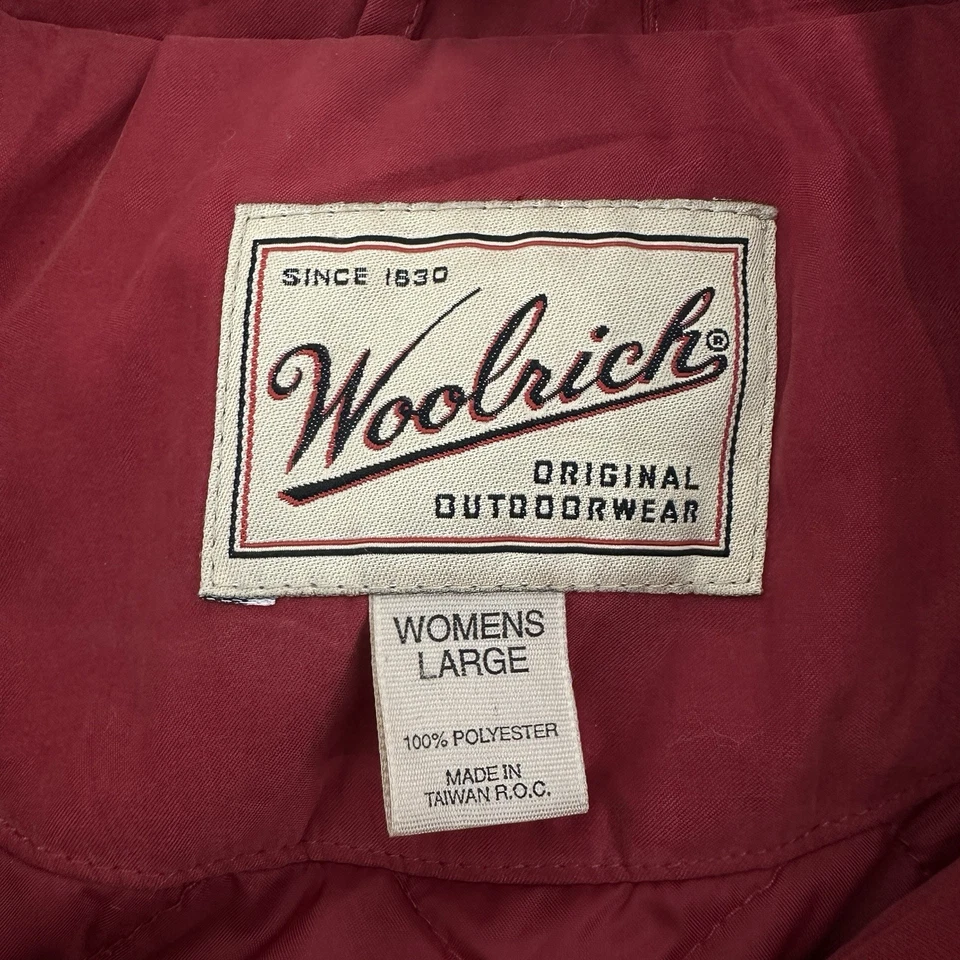 Woolrich Jacket Women Large 2 Way Full Zip/Snap Lined Polyester *Missing Hood* - Image 3 of 4
