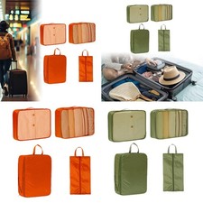 Lot de 4 cubes de rangement pour chaussures de voyage, organiseurs de valises,