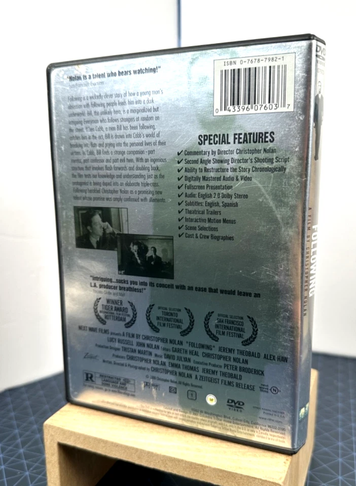 Following (DVD, 1999, Columbia) Christopher Nolan, Thriller / Mystery - Image 2 of 4
