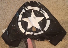 NIKE SUPERBAD 7.0 NCAA ARMY BLACK KNIGHTS PADDED FOOTBALL GLOVES, XL, NWT