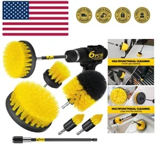 6Pack Drill Brush Power Scrubber Cleaning Brush Extended Long Attachment Set ...