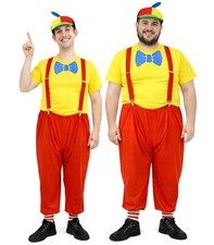 Adults Tweedle Dee Dum World Book Day Wonderland Halloween Fancy Dress Costume