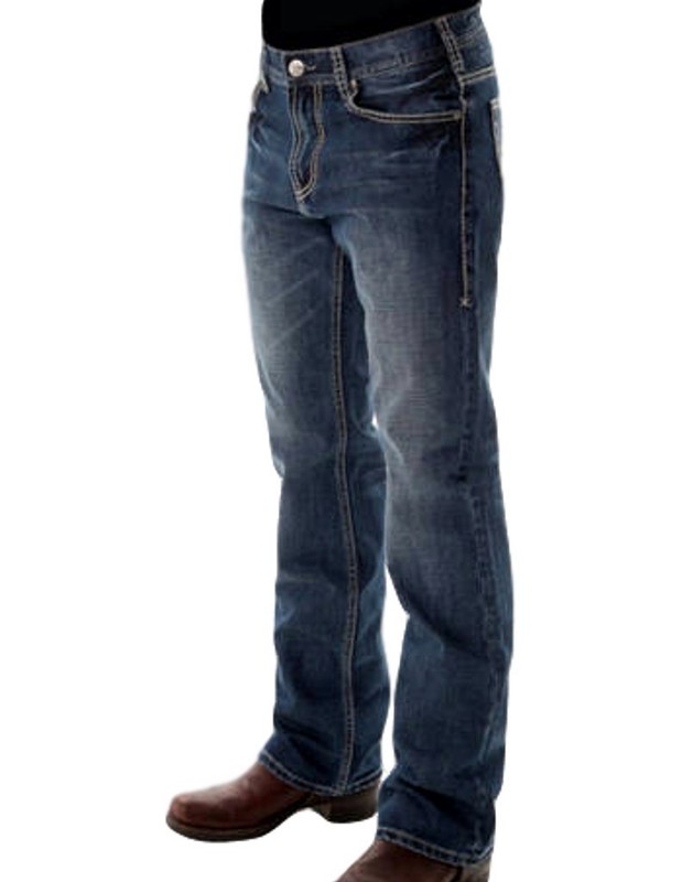 B. Tuff Western Denim Jeans Mens HOOAH 42 X-Long Medium Wash MHOOAH CLEARANCE