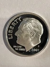 2007 S Silver Roosevelt 10 Cents Coin, stunning Proof, DCAM