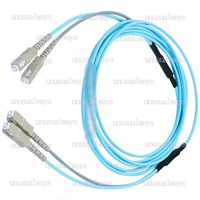 Armored 10G OM3 Duplex Fiber Optic Cable(50/125)-SC to SC Connectors 200M #iv