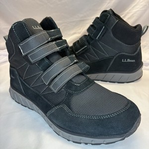 LL Bean Mens Black Suede Snow Sneakers Nwob Waterproof Shoes Sz 11 WIDE Men main image 3