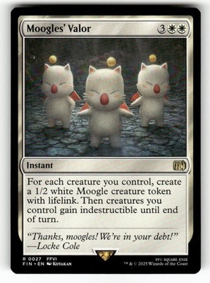 Moogles' Valor 27 Rare FINAL FANTASY Magic: The Gathering Foil Near Mint