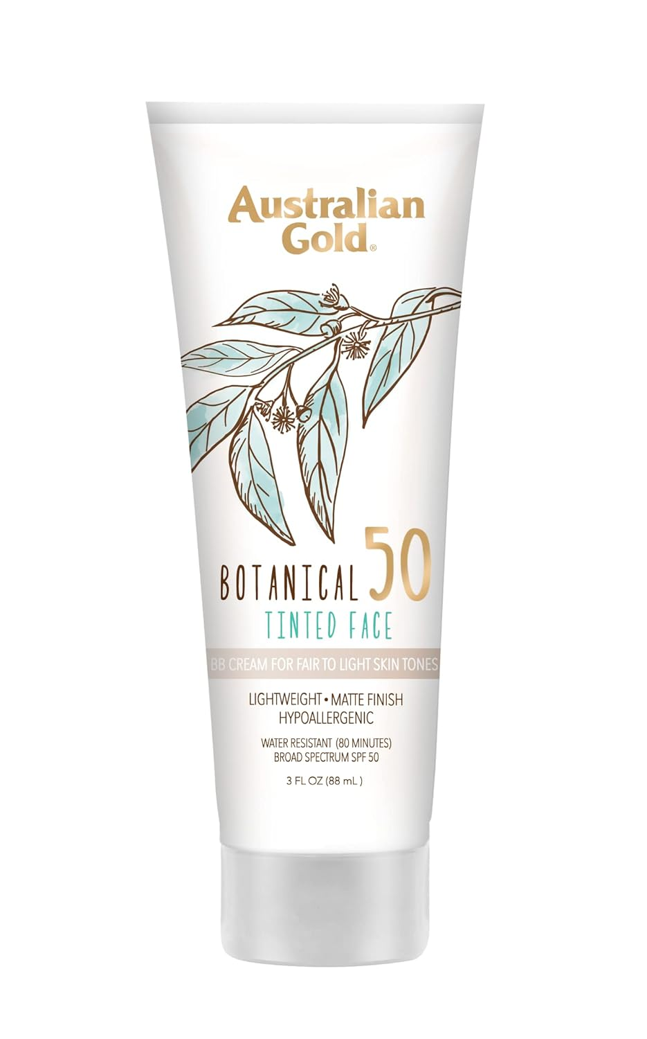Tinted Botanical SPF 50 BB Cream Sunscreen Non-Chemical Water-Resistant