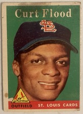Curt Flood 1958 Topps Rookie Card #464 (ST). rookie card picture