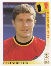 563 Gert Verheyen Belgium - Panini FIFA World Cup 2002 BLACK BACK
