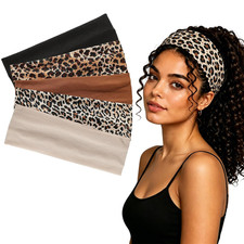 5PCS Animal Print Pattern Headband, Wide Headbands for Women,Fashion Hair Access